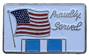 Korean War Proudly Served Pin