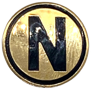 Letter "N" Gold Pin