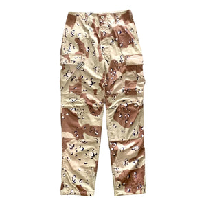 U.S. Military Desert Storm 6-Color Chocolate Chip Camo Twill BDU Pants USA MADE with a Grandpops Army Navy logo.