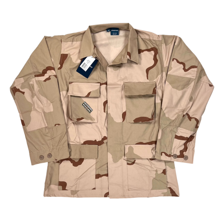 DCU 3 Color Desert Camo 100% Cotton Rip-Stop BDU Jacket PROPPER