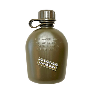 U.S. Military OD Green 3 Piece 1 Quart Plastic Canteen USA MADE