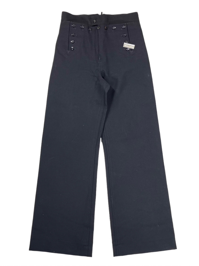 U.S. Navy Womens Blue 13 Button Dress Trousers 100% Wool Cracker Jack Uniform Pants