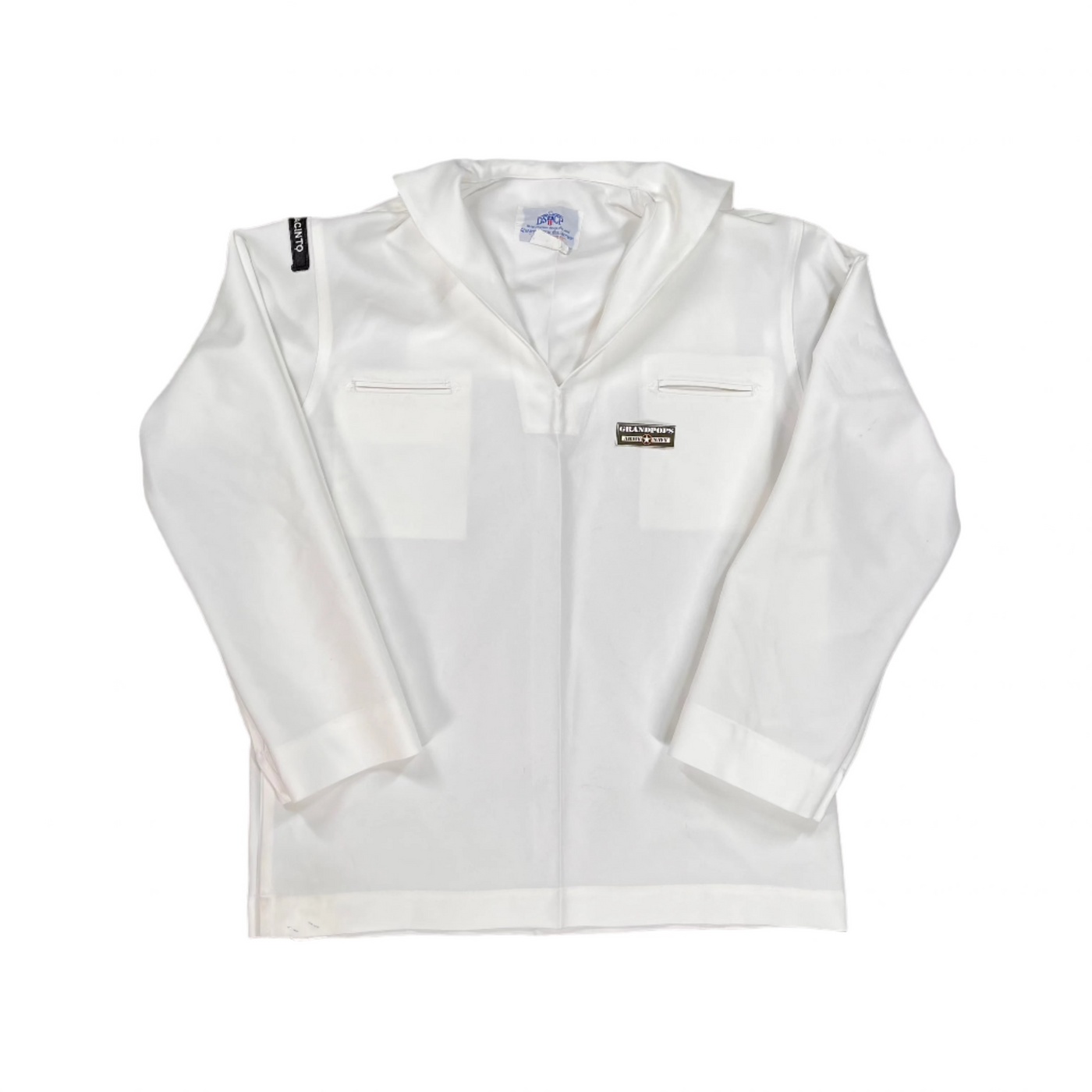 U.S. Navy White Dress Jumper 100% Polyester Cracker Jack Uniform Top 42L U.S. Navy White Dress Jumper 100% Polyester Cracker Jack Uniform Top 42L