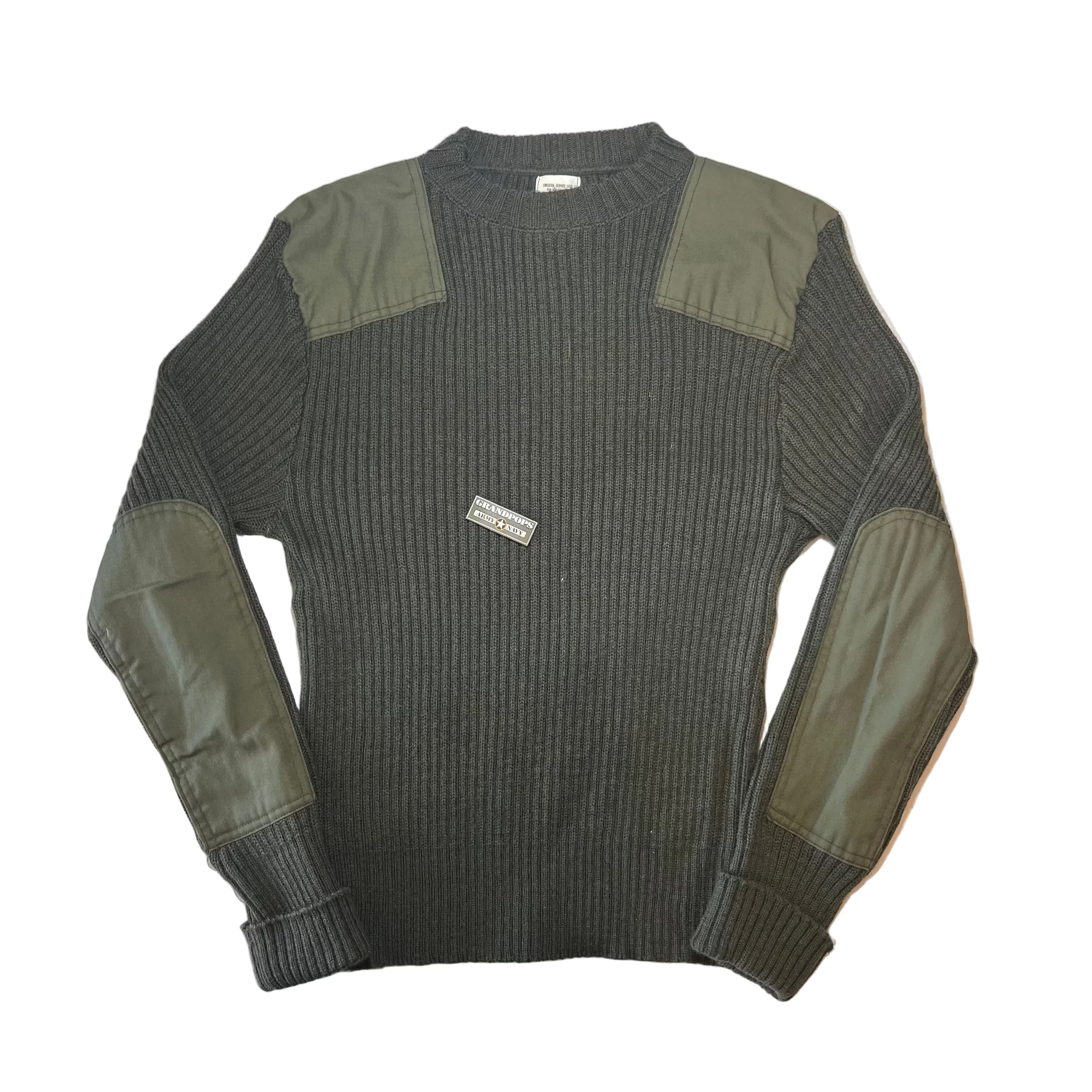 U.S. Military OD Green 100% Wool Commando Sweater USA MADE