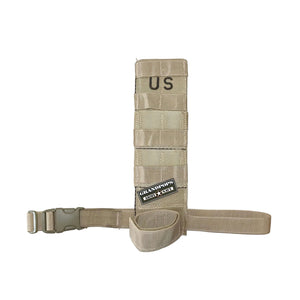 U.S. Military DCU Desert Camo MOLLE II Holster / Leg Extender with a Grandpops Army Navy logo.