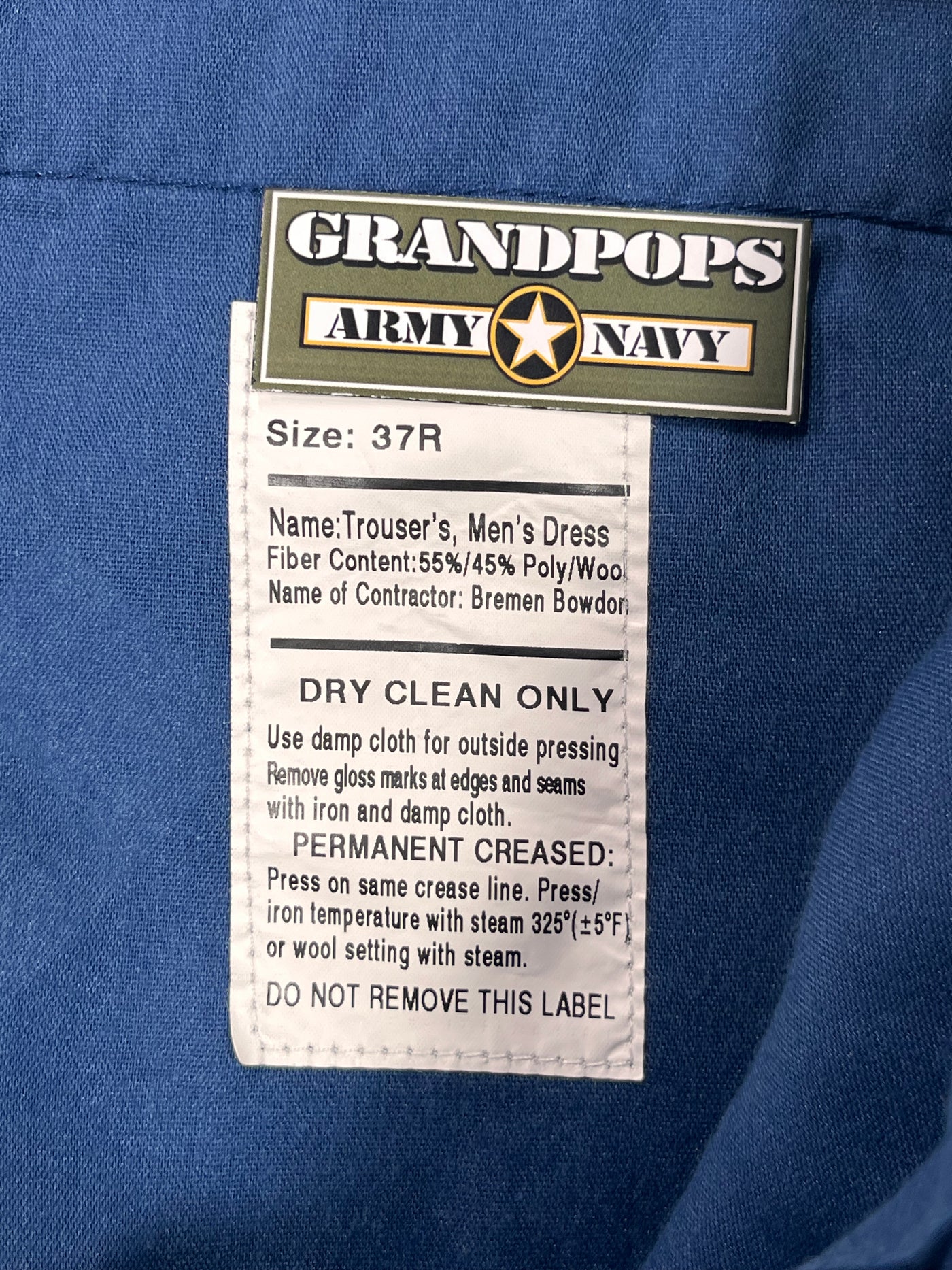 navy dress blue pants crease 3501.32