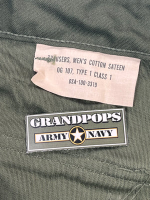 U.S. Vietnam War Original OG107 Sateen Cotton Utility Trousers