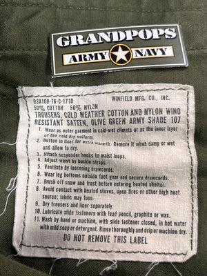 U.S. Vietnam War Original M65 Cold Weather Sateen Trousers