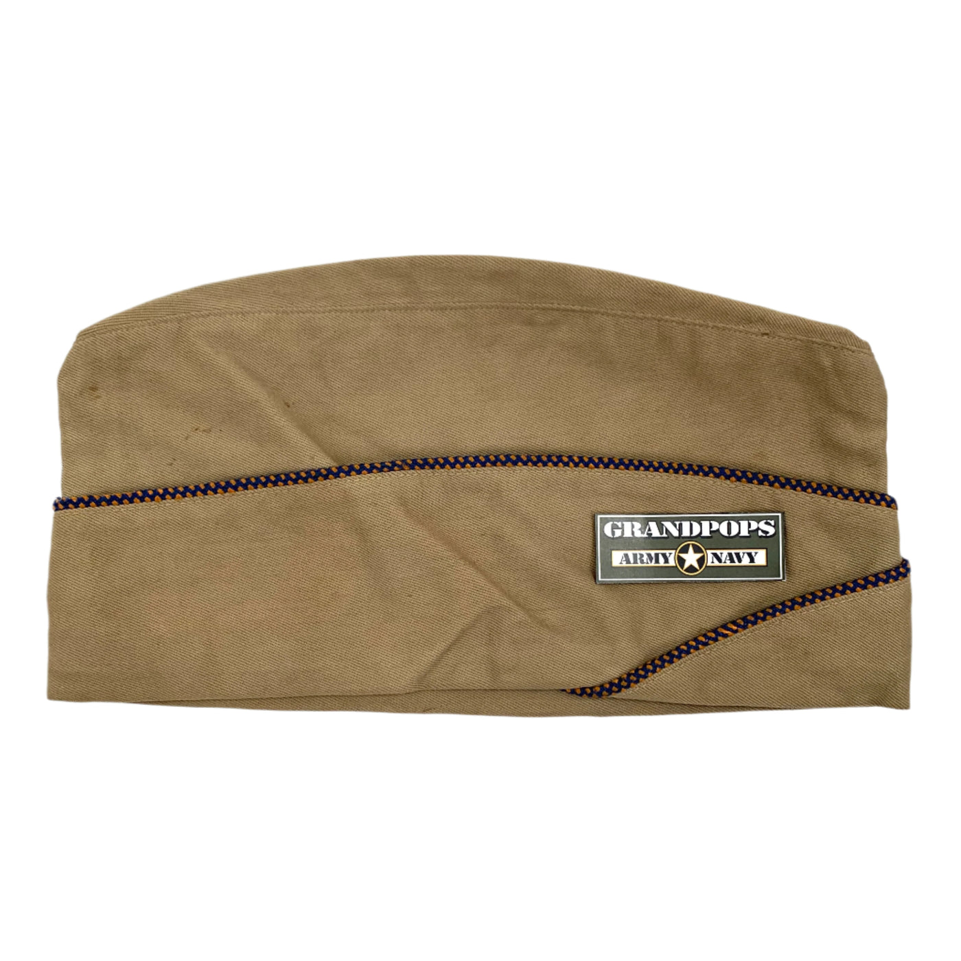 U.S. WW2 Army Khaki Service Dress Uniform Garrison Cap GRANDPOPSARMYNAVY U.S. WW2 Army Khaki Service Dress Uniform Garrison Cap GRANDPOPSARMYNAVY