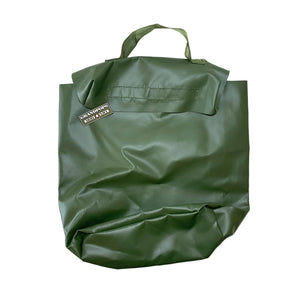 U.S. Military OD Green Rubber Vehicle Document Bag with a Grandpops Army Navy logo.