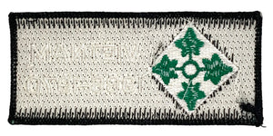 U.S. Army 4th Infantry Division Vietnam Veteran 1966-1970 Patch