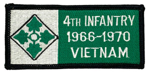 U.S. Army 4th Infantry Division Vietnam Veteran 1966-1970 Patch