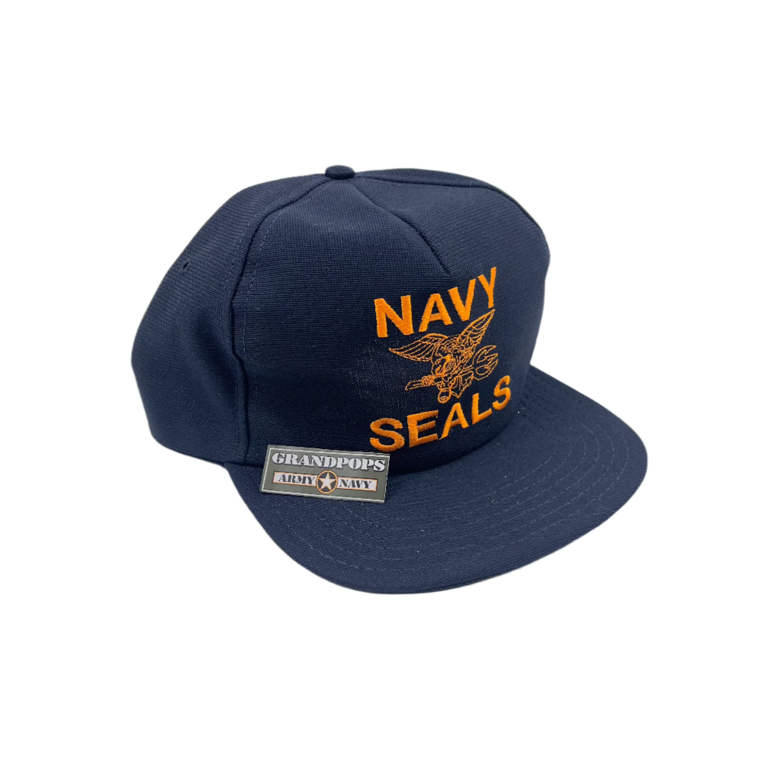 Vintage Navy Seals Retro Dark Blue W/ Gold Letters Trucker - Main Image
