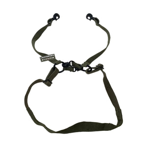 U.S. Military Cold War-Era OD-7 Canvas ST-35 Field Telephone / General Purpose Field Strap with a Grandpops Army Navy logo.