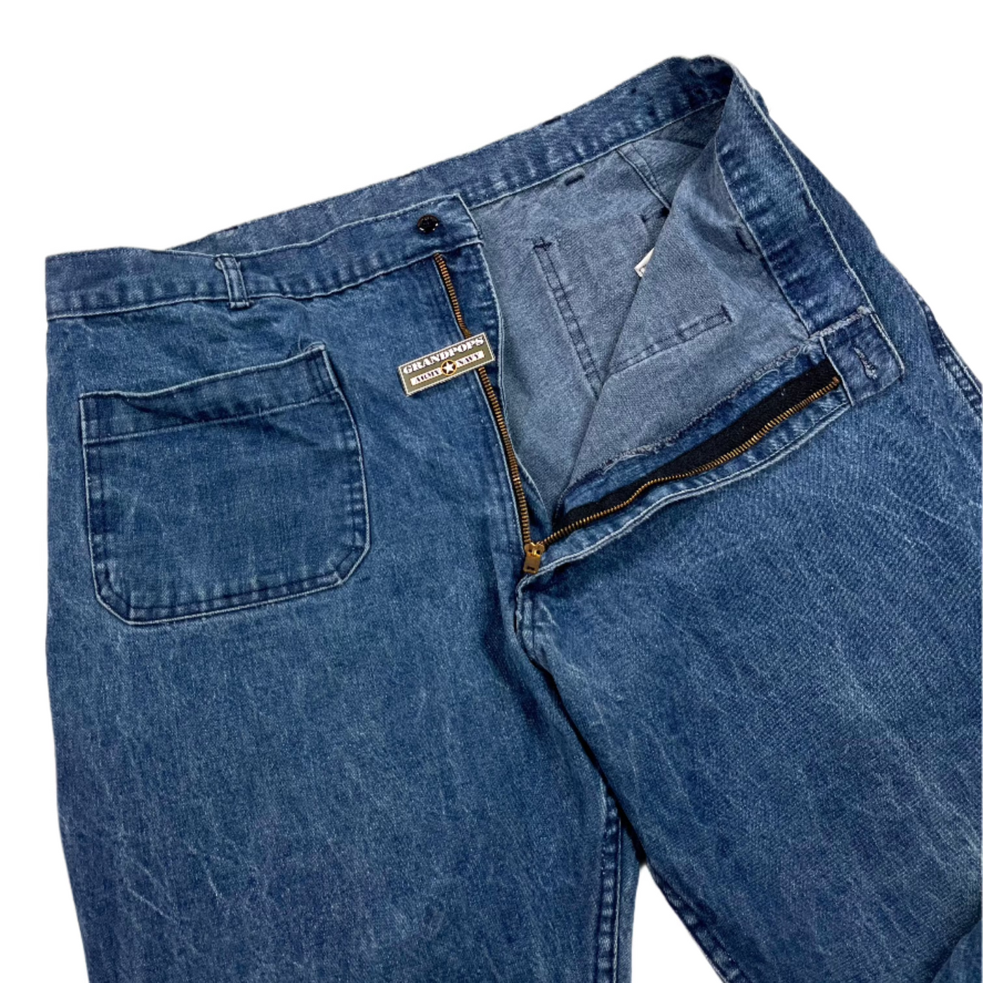 US.NAVY / UTILITY TROUSERS TYPE-2/85年/DENIM/32/NVY/無地/8405-01-182-3 U.S. Navy Cold War Era Original 100% Cotton Denim Jean Type 2