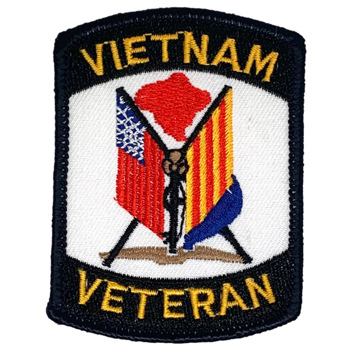 Vietnam War Veteran Flags Patch