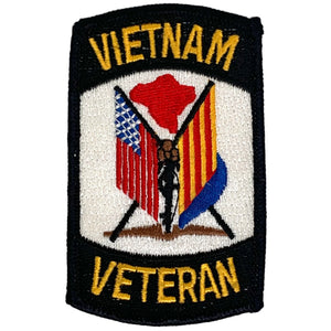 Vietnam War Veteran Flags Patch