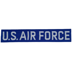 U.S. AIR FORCE VIETNAM WAR ERA TAPE WHITE ON BLUE REGULATION BRANCH PATCH SEW-ON
