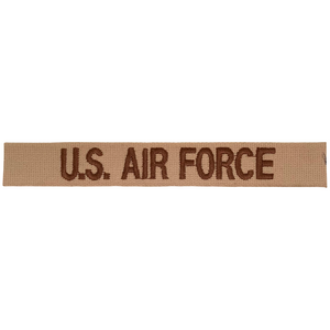 U.S. AIR FORCE TAPE KHAKI REGULATION BRANCH PATCH SEW-ON