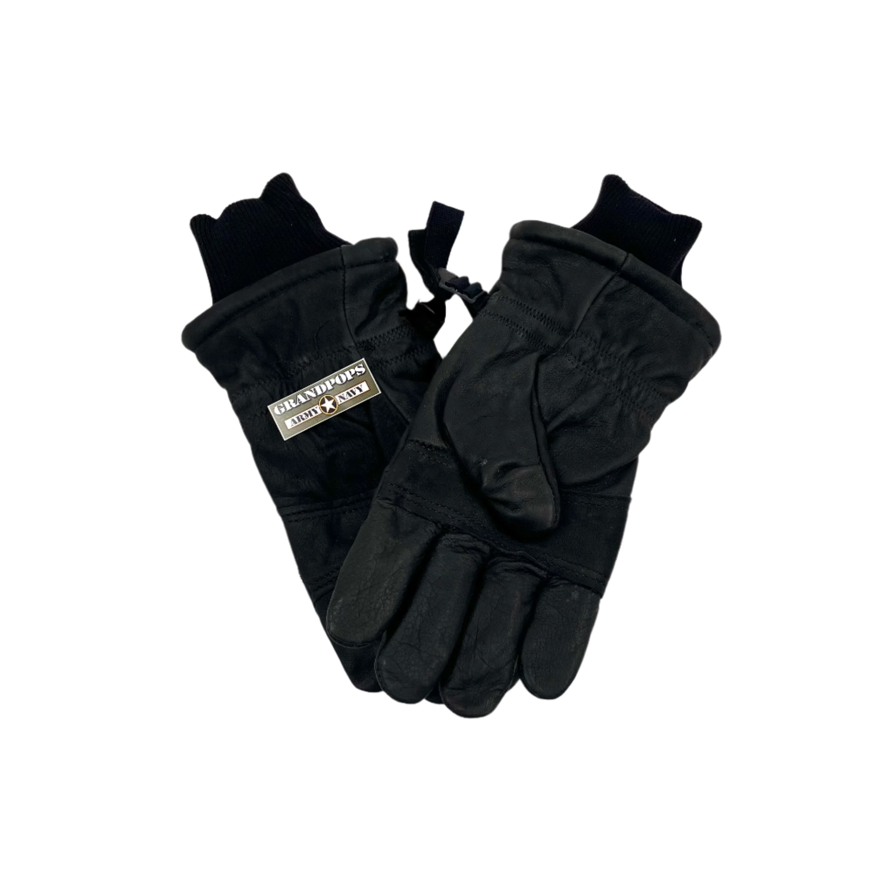 US Military Black Leather Gloves Wool Lined Size 8 Steinberg Cold Weather U.S MILITARY STYLE D-3A LEATHER GLOVES COLD WET WEATHER SIZE  main image 2