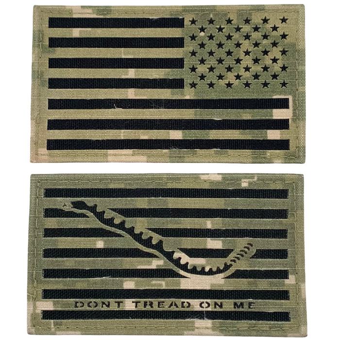 U.S. Navy NWU-3 Woodland Reverse American Flag & Union Jack Flag Patches