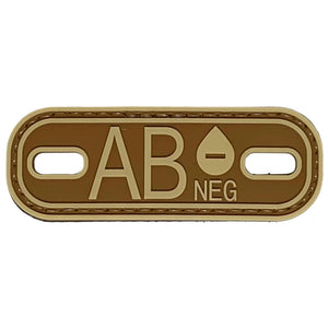 "AB NEG" AB Negative Blood Type Patch