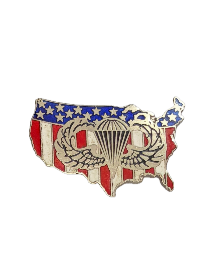 Army Paratrooper Flag U.S.A. Map Pin – GRANDPOPSARMYNAVY