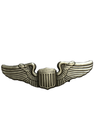 WWII USAF Basic Pilot Wings Badge Pin