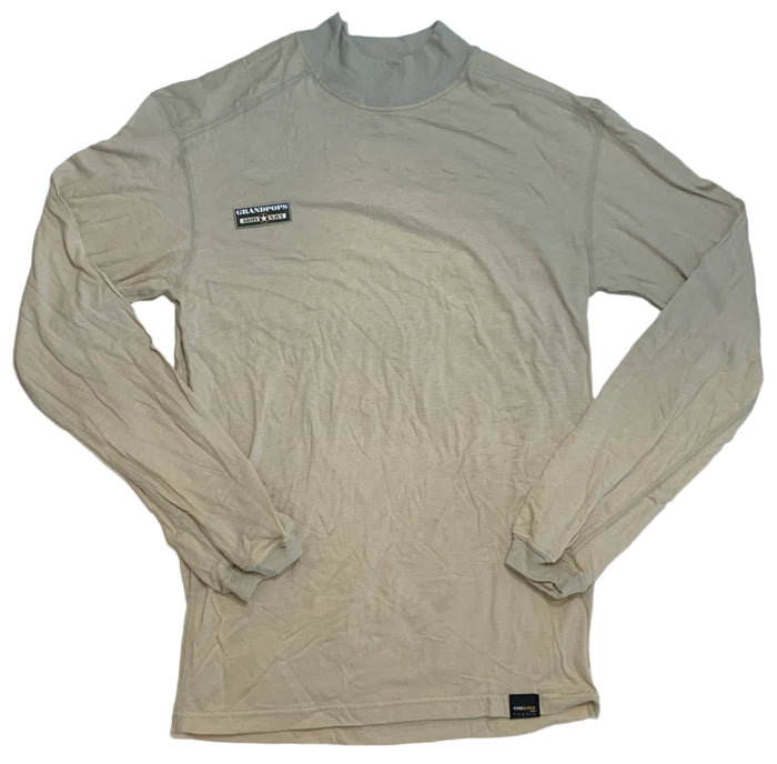 Khaki Cordura Baselayer 60/40 Blend Long Sleeve T-Shirt USA Made Seconds