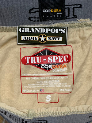 Khaki Cordura Baselayer 60/40 Blend Briefs USA Made Seconds
