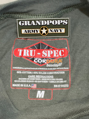 OD Green Cordura Baselayer 60/40 Blend Long Sleeve T-Shirt USA Made Seconds