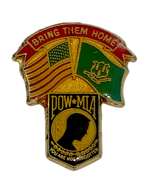 POW-MIA USA/Connecticut Flag (Bring Them Home) Pin