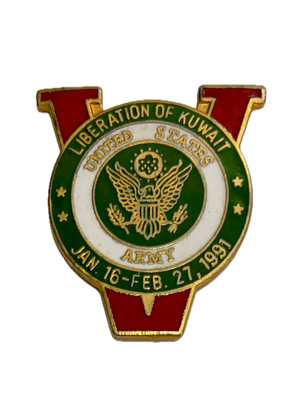 Army Liberation of Kuwait with Date Pin
