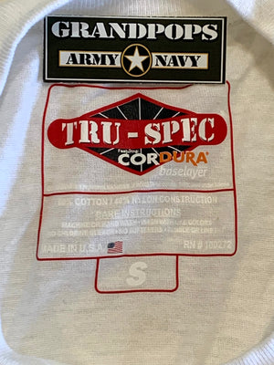 White Cordura Baselayer 60/40 Blend T-Shirt USA Made Seconds