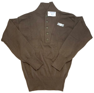 U.S. Military Green Acrylic 5-Button Knitted Sweater USA MADE