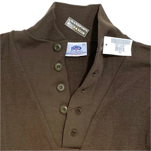 U.S. Military Green Acrylic 5-Button Knitted Sweater USA MADE