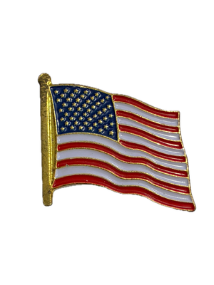 American Wavy Flag Pin