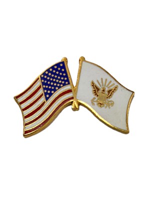 Vintage U.S. Army Gold Logo/U.S.A. Flag Pin