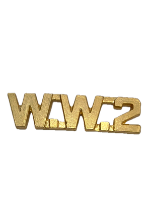 W.W.2 Gold Tone Letter Pin