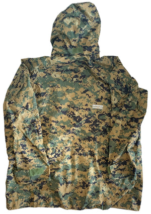 USMC MARPAT Woodland Digital Gortex Nylon Water-Resistant APECS Pullover Parka