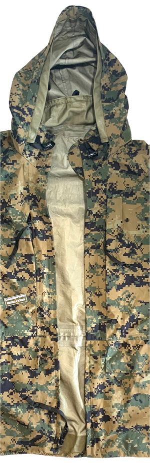 USMC MARPAT Woodland Digital Gortex Nylon Water-Resistant APECS Pullover Parka
