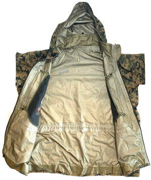 USMC MARPAT Woodland Digital Gortex Nylon Water-Resistant APECS Pullover Parka