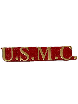 U.S.M.C. Gold/Red Letter Pin