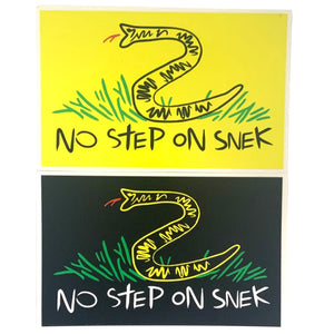 No Step on Snek Gadsden Flag Morale Sticker