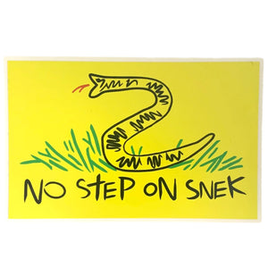 No Step on Snek Gadsden Flag Morale Sticker
