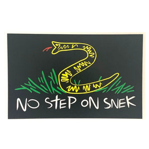 No Step on Snek Gadsden Flag Morale Sticker