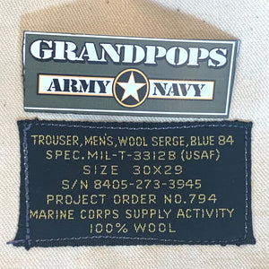 U.S. Air Force Korean War Era Service Dress Uniform Wool Serge Blue 84 Pants