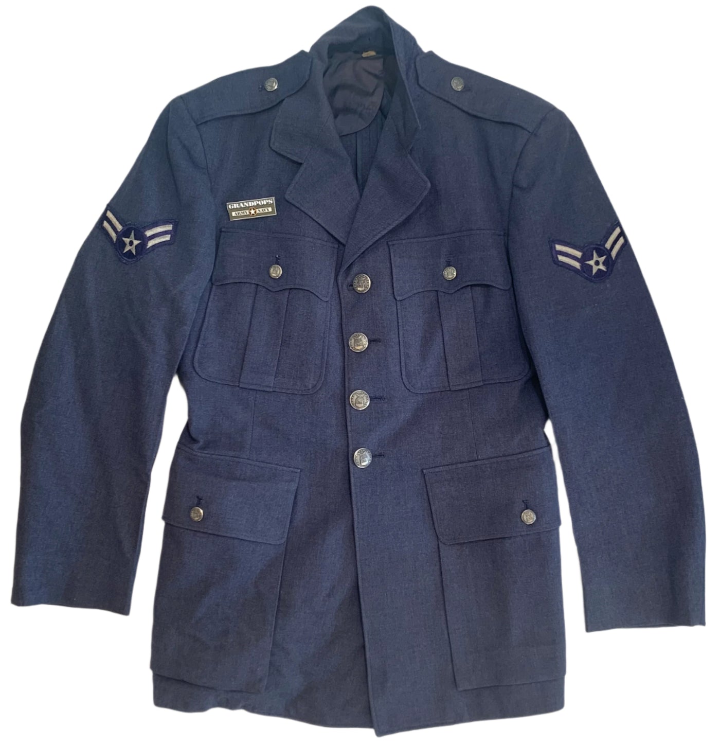U.S. Air Force Korean War Era Service Dress Uniform Wool Serge Blue 84 GRANDPOPSARMYNAVY U.S. Air Force Korean War Era Service Dress Uniform Wool Serge Blue 84 GRANDPOPSARMYNAVY