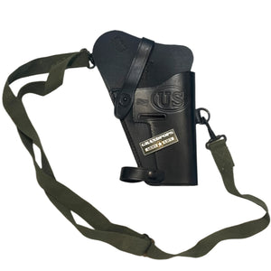 U.S. Military M7/M9 Black Leather 9mm Pistol Holster