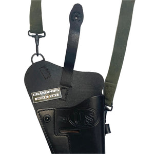 U.S. Military M7/M9 Black Leather 9mm Pistol Holster